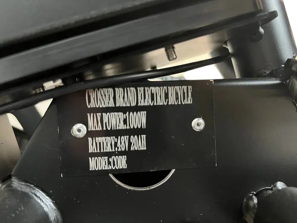 Електровелосипед Crosser E-CODE 2026: 1000Вт, 48В 20Аг, Гідравліка, Scrambler Style