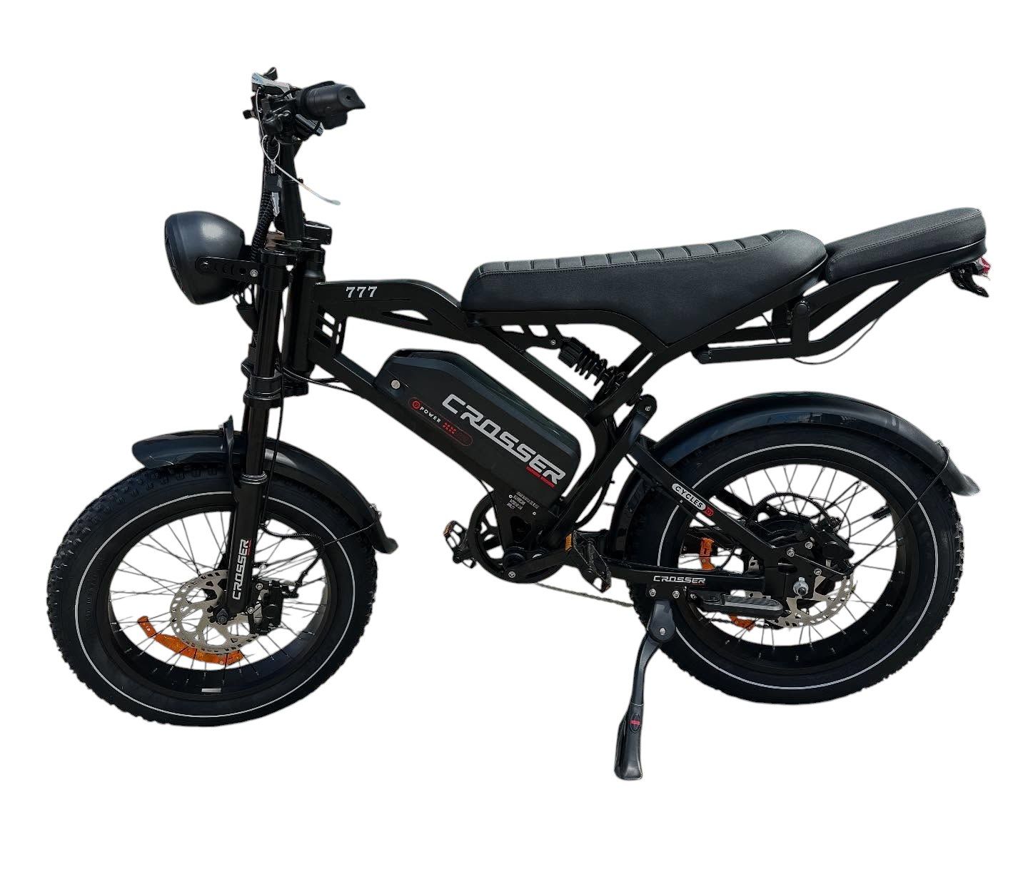 Електровелосипед Crosser 777 (500W 48V 15Ah) — Потужний Фетбайк-Скремблер (Super73 Style)