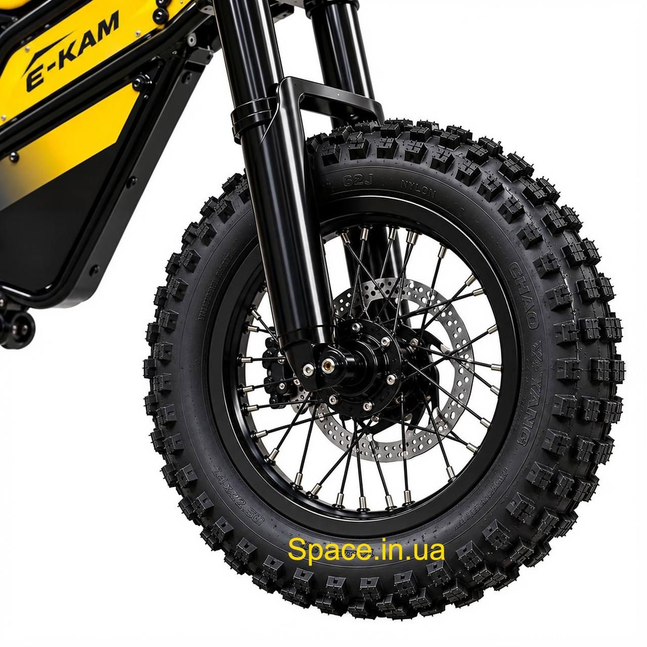 Електровелосипед E-KAM P3 Pro 1500W 52V 26Ah, електробайк 14/12 дюймів, жовтий