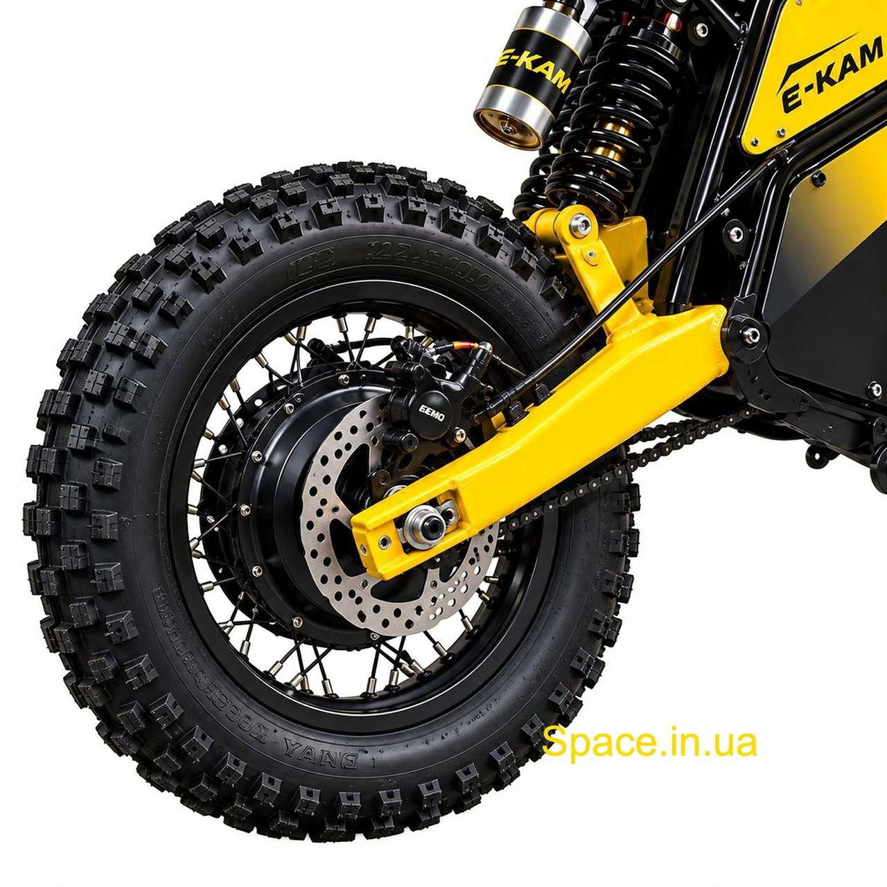 Електровелосипед E-KAM P3 Pro 1500W 52V 26Ah, електробайк 14/12 дюймів, жовтий