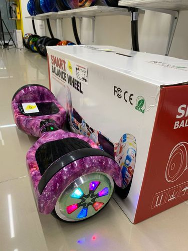Гіроборд Smart Balancе Wheel 6.5 Фіолетовий космос з підсвіткою