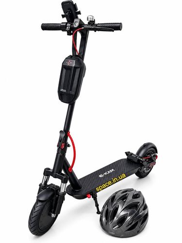 Електросамокат E-KAM KM-365 500W 36V 10.4Ah, до 45 км/год, запас ходу до 40 км + шолом і сумка