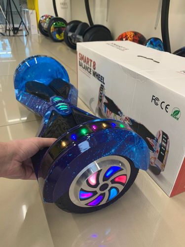 Гіроборд Smart Balancе Wheel 8 Синій космос з підсвіткою