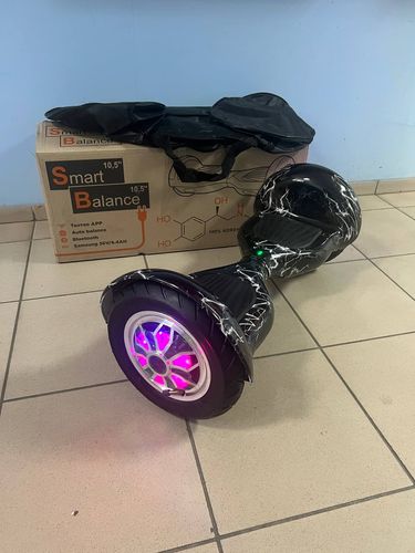 Гіроборд Smart Balancе Wheel 10 Блискавка Біла з підсвіткою