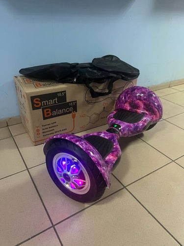 Гіроборд Smart Balancе Wheel 10 Фіолетовий космос з підсвіткою