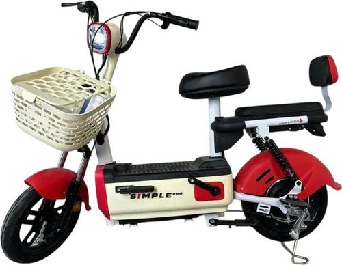 Електроскутер IDemo Junior E-Motion Simple PRO (500W, 48V 15Ah LiFePO4, NFC, Круїз-контроль) Червоний