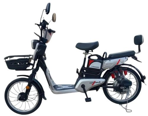 Електровелосипед Crosser Gamma 48V 12Ah (450w) двомісний з кошиком + PASS-система Сірий