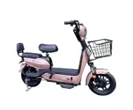 Електроскутер E-SCOOTER 350 ВТ (48 В 14,5 АЧ) Рожева Бронза з кошиком