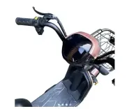 Електроскутер E-SCOOTER 350 ВТ (48 В 14,5 АЧ) Рожева Бронза з кошиком