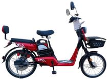 Електровелосипед Crosser Gamma 48V 12Ah (450w) двомісний з кошиком + PASS-система Червоний