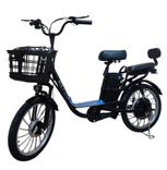Електровелосипед Minako PRO 48V 19Ah (800w) двомісний з кошиком + PASS-система Чорний