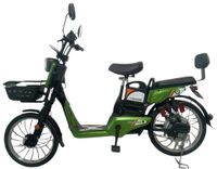 Електровелосипед Crosser Gamma 48V 12Ah (450w) двомісний з кошиком + PASS-система Зелений